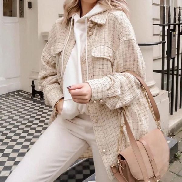 women's jackets winter warm woman jacket fashion long sleeve plaid pocket coat shirt wear outwear women coats, Black;brown
women's jackets winter warm woman jacket fashion long sleeve plaid pocket coat shirt wear outwear women coats, Black;brown