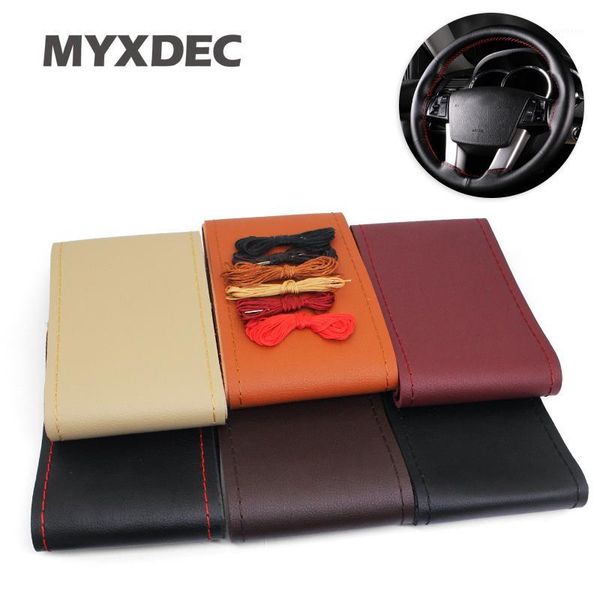 myxdec car steering wheel cover diy genuine leather cowhide braid with needles thread car-styling interior accessory1
myxdec car steering wheel cover diy genuine leather cowhide braid with needles thread car-styling interior accessory1