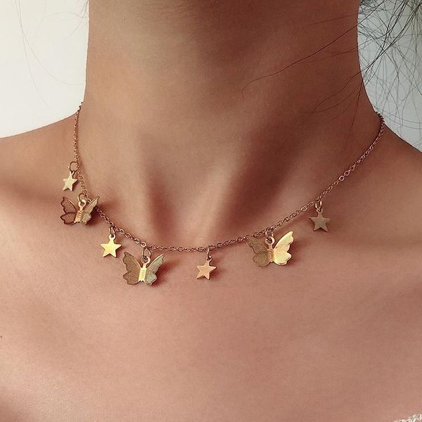 chokers bohemian cute butterfly choker necklace for women gold/silver-color clavicle chain 2021 fashion female jewelry, Golden;silver
chokers bohemian cute butterfly choker necklace for women gold/silver-color clavicle chain 2021 fashion female jewelry, Golden;silver