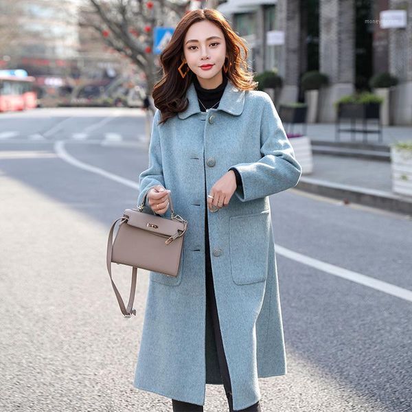 mid-long women woolen coat new autumn winter jacket outerwear solid single-breasted wool coat loose plus size women basic jacket1, Black
mid-long women woolen coat new autumn winter jacket outerwear solid single-breasted wool coat loose plus size women basic jacket1, Black