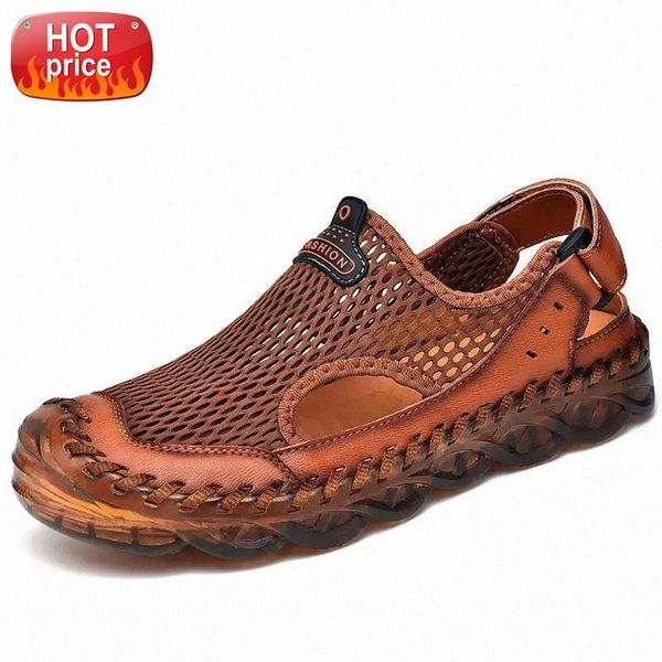 fashion roman style men's sandals summer mesh mens beach sandals handmade leather mens gladiator outdoor men's #kh70
fashion roman style men's sandals summer mesh mens beach sandals handmade leather mens gladiator outdoor men's #kh70
