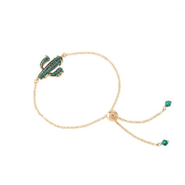 green crystal cactus charm bracelet for women fashion gold adjustable chain bracelet jewelry christmas friend gift 2020 new1, Golden;silver
green crystal cactus charm bracelet for women fashion gold adjustable chain bracelet jewelry christmas friend gift 2020 new1, Golden;silver