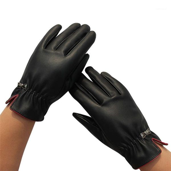 1pair womens touch screen winter warm gloves black artificial leather gloves mitten guantes eldiven handschoenen 40fe211, Blue;gray
1pair womens touch screen winter warm gloves black artificial leather gloves mitten guantes eldiven handschoenen 40fe211, Blue;gray