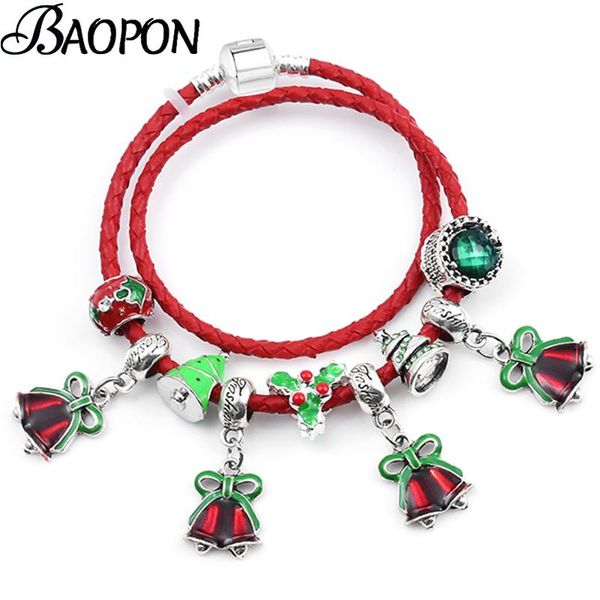 charm bracelets baopon silver color jewelry christmas tree pendant with red leather chain for women xmas gift 2021, Golden;silver
charm bracelets baopon silver color jewelry christmas tree pendant with red leather chain for women xmas gift 2021, Golden;silver