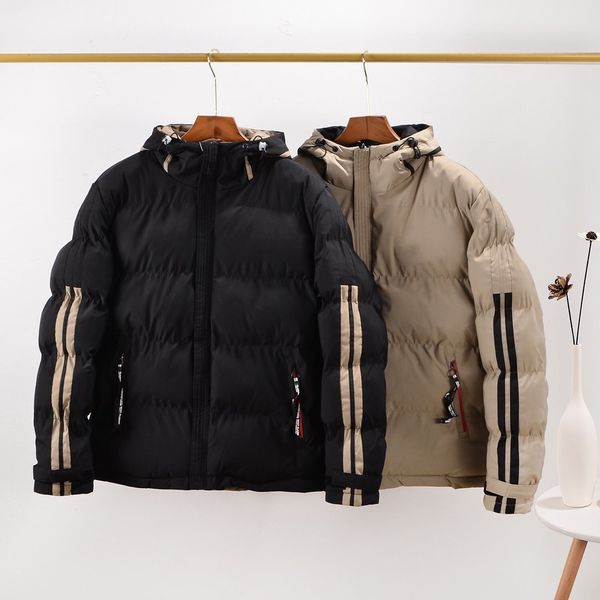men women striped padded down padded hooded jacket windproof and rainproof zipper outdoor sports jacket free, Black
men women striped padded down padded hooded jacket windproof and rainproof zipper outdoor sports jacket free, Black