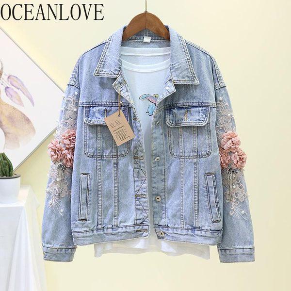 oceanlove beading flower patchwork denim jacket solid 2019 autumn outwear korean fashion streetwear single breasted jacket 126691, Black;brown
oceanlove beading flower patchwork denim jacket solid 2019 autumn outwear korean fashion streetwear single breasted jacket 126691, Black;brown