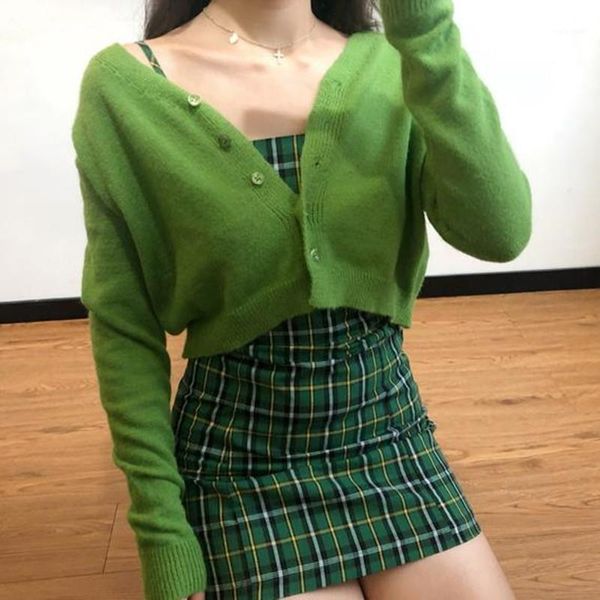 v neck long sleeve knitting short cardigan vintage high waist single-breasted solid color woman autumn sweater1, White
v neck long sleeve knitting short cardigan vintage high waist single-breasted solid color woman autumn sweater1, White
