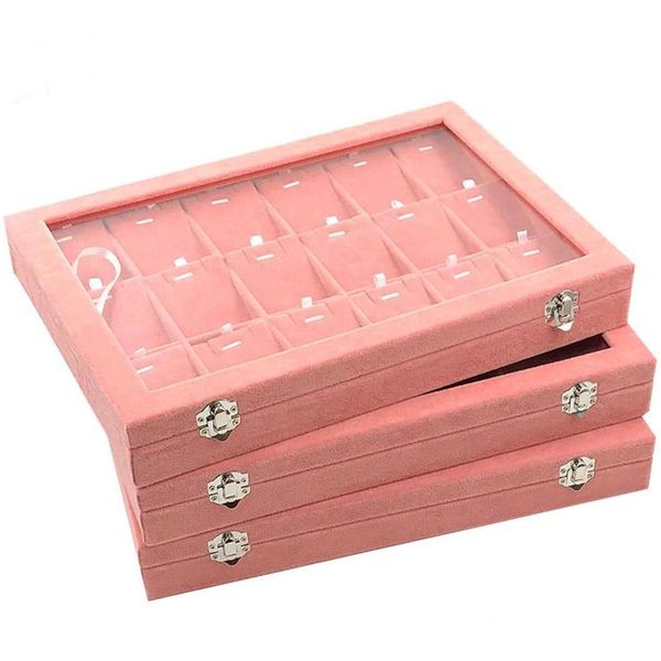pink velvet jewelry organizer display tray with glass lid bangle pendant ring necklace earrings crafts storage carrying cases large zedjd, Black
pink velvet jewelry organizer display tray with glass lid bangle pendant ring necklace earrings crafts storage carrying cases large zedjd, Black