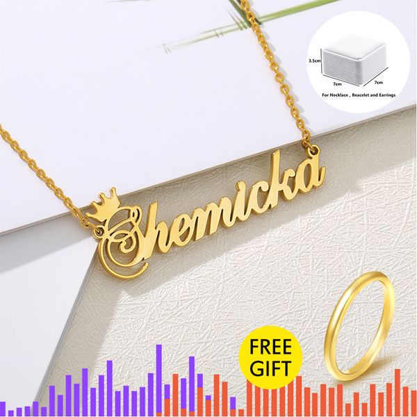 customized cursive arabic crown heart nameplate necklace for women stainless steel jewelry couple gift collier bf q1114, Silver
customized cursive arabic crown heart nameplate necklace for women stainless steel jewelry couple gift collier bf q1114, Silver