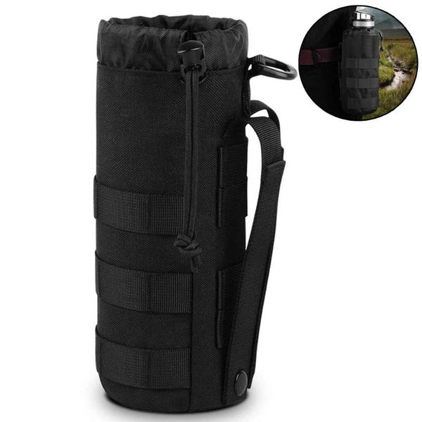 Tactical Bottle Pouch Molle Water Bottle Holder Camping Kettle Bag Hunting Hiking Climbing Pouch For Backpack Vest Belt