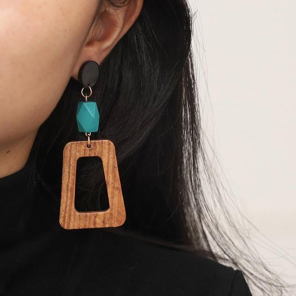 modyle 2020 vintage brown color trapezoid wooden drop earrings square hollow geometric statement wood earrings fashion jewelry, Silver
modyle 2020 vintage brown color trapezoid wooden drop earrings square hollow geometric statement wood earrings fashion jewelry, Silver