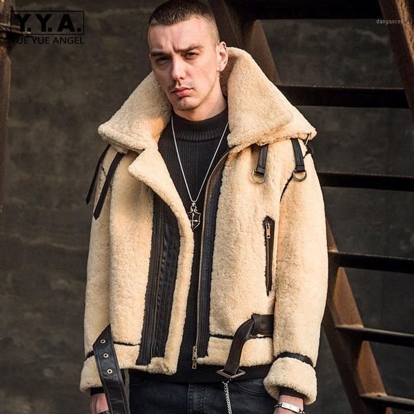 designer runway mens winter warm real fur coat shearling natural lamb fur jacket male motorcycle leather loose fit wool overcoat1, Black
designer runway mens winter warm real fur coat shearling natural lamb fur jacket male motorcycle leather loose fit wool overcoat1, Black