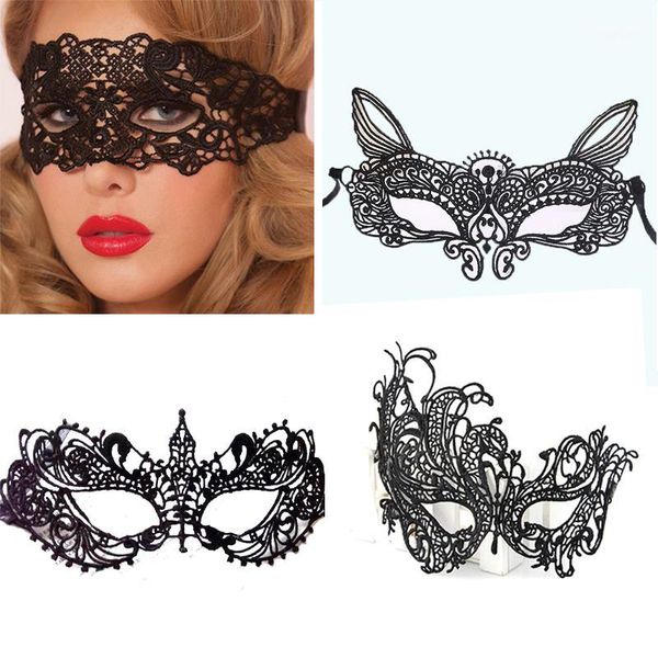 party masks 1pcs black women lace eye mask for masquerade halloween venetian costume carnival lady gifts cosplay masks1 
party masks 1pcs black women lace eye mask for masquerade halloween venetian costume carnival lady gifts cosplay masks1