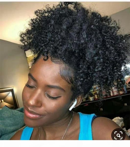 100 human indian hair afro kinky curly drawstring ponytail extension for black women black hair elastic hair ties ponytail 120g
100 human indian hair afro kinky curly drawstring ponytail extension for black women black hair elastic hair ties ponytail 120g