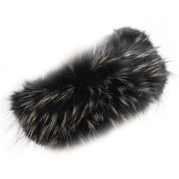 faux fur headband outdoor ear warmers multicolor furry warm earmuffs hairband, Blue;gray 
faux fur headband outdoor ear warmers multicolor furry warm earmuffs hairband, Blue;gray