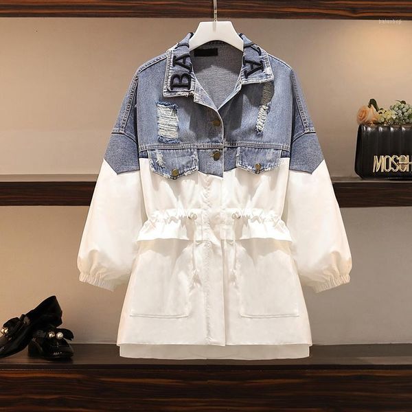patchwork denim women's windbreaker lapel lantern sleeve hit color drawstring plus size trench coat female 2020 spring fashion1, Tan;black
patchwork denim women's windbreaker lapel lantern sleeve hit color drawstring plus size trench coat female 2020 spring fashion1, Tan;black