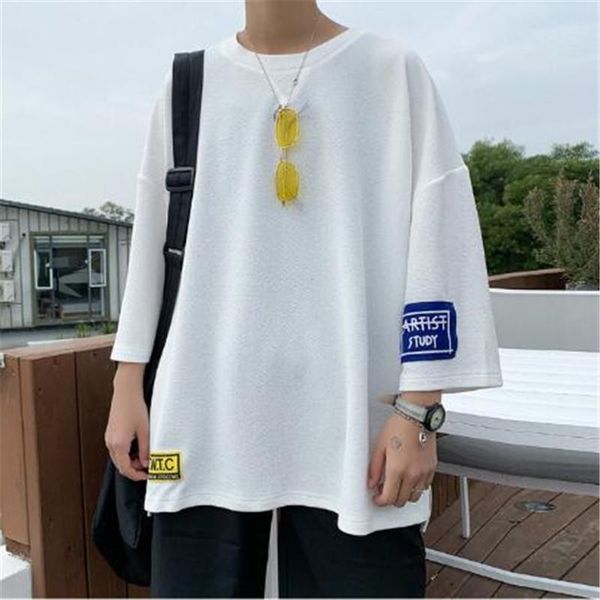 2019 summer men's trend new seven-point sleeve large size short-sleeved t-shirt loose short-sleeved t-shirt fashion sportswear, White;black
2019 summer men's trend new seven-point sleeve large size short-sleeved t-shirt loose short-sleeved t-shirt fashion sportswear, White;black