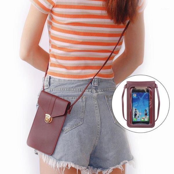 women touch screen crossbody cell phone bag wallet pouch purse portable shoulder case card holder women storage portable bag1, Red;black
women touch screen crossbody cell phone bag wallet pouch purse portable shoulder case card holder women storage portable bag1, Red;black