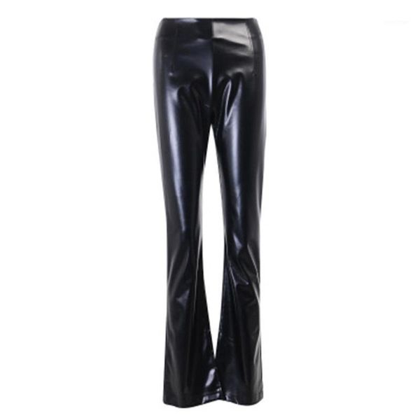 women's pu trousers 2020 autumn and winter fashion simple slit high waist big flared leather pants women streetwear1, Black;white
women's pu trousers 2020 autumn and winter fashion simple slit high waist big flared leather pants women streetwear1, Black;white