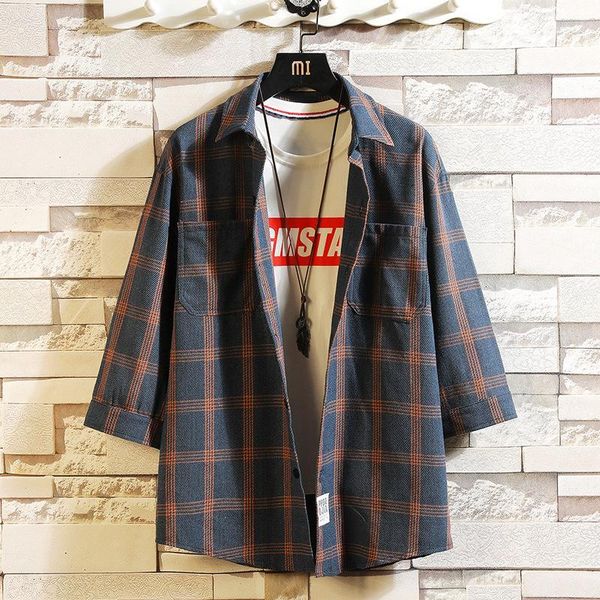 2019 fashion plaid men's striped shirts three quarter sleeve casual shirt japan shirt -4xl 5xl plus asian size blouse1, White;black
2019 fashion plaid men's striped shirts three quarter sleeve casual shirt japan shirt -4xl 5xl plus asian size blouse1, White;black