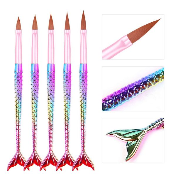 nail art crystal brush mermaid shape acrylic uv gel builder painting dotting pen carving tips manicure salon tools 0434, Silver
nail art crystal brush mermaid shape acrylic uv gel builder painting dotting pen carving tips manicure salon tools 0434, Silver