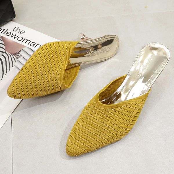 2021 women slides 7cm high heels weave mules summer female breathable sandals lady yellow mesh low heels slippers party shoesmultifunction, Black
2021 women slides 7cm high heels weave mules summer female breathable sandals lady yellow mesh low heels slippers party shoesmultifunction, Black