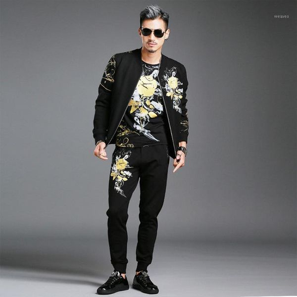 autumn winter flowers printed men's fashion casual jacket set joggers pants sportswear tracksuit fitness men set zipper outwear1, Gray
autumn winter flowers printed men's fashion casual jacket set joggers pants sportswear tracksuit fitness men set zipper outwear1, Gray