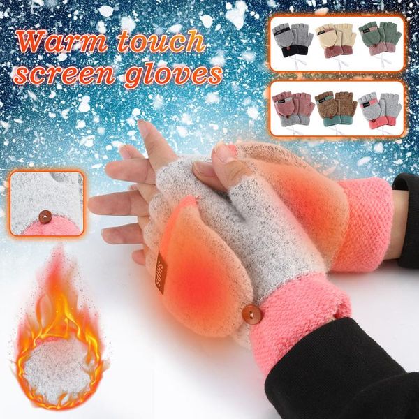five fingers gloves winter women men electric usb heated washable knitted heating half-finger for office school working sports, Blue;gray
five fingers gloves winter women men electric usb heated washable knitted heating half-finger for office school working sports, Blue;gray