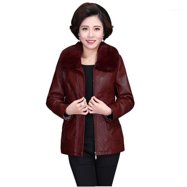 high-quality leather jacket winter pu leathers jackets mid-length plus cotton jackets plus fertilizer size women's overcoat1, Black
high-quality leather jacket winter pu leathers jackets mid-length plus cotton jackets plus fertilizer size women's overcoat1, Black