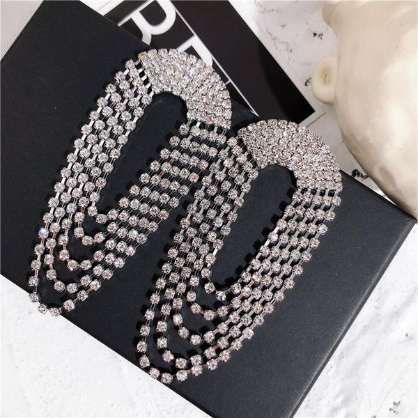 new ladies' popular personality european and american tassels long style korean style multi-layer exaggerated earrings, Silver
new ladies' popular personality european and american tassels long style korean style multi-layer exaggerated earrings, Silver