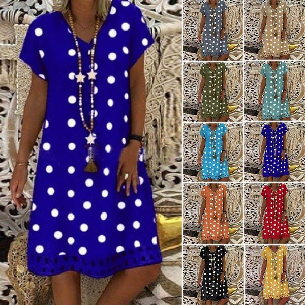 s-5xl summer short sleeve beach casual dot printed female dress women's v-neck hollow out loose ovesize a line dress1, Black;gray
s-5xl summer short sleeve beach casual dot printed female dress women's v-neck hollow out loose ovesize a line dress1, Black;gray