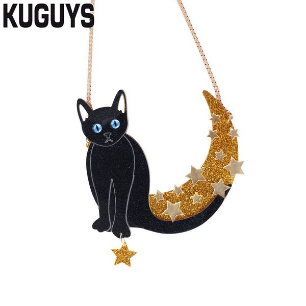 new fashion jewelry gold moon necklace for ladies fashion acrylic black cat star large pendant necklace sweater chain, Silver
new fashion jewelry gold moon necklace for ladies fashion acrylic black cat star large pendant necklace sweater chain, Silver