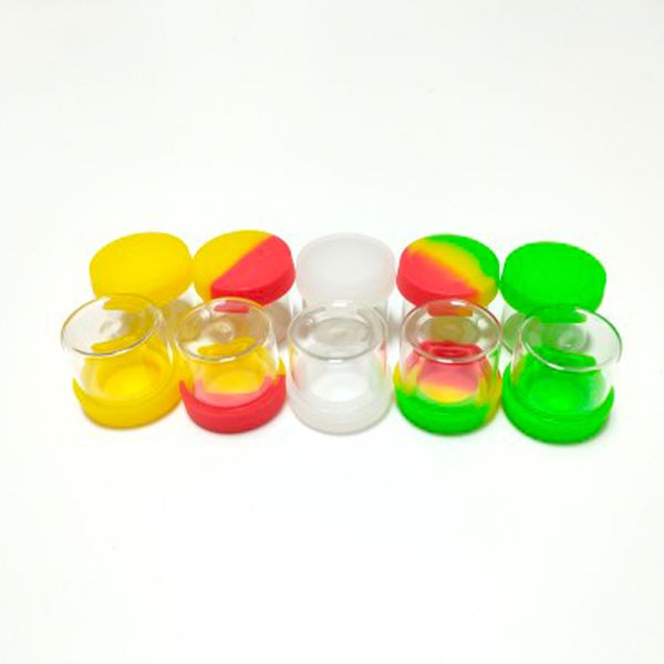 wholesale glass bottle 6 ml round mini silicone jars dab wax oil container 50 pcs/lot
wholesale glass bottle 6 ml round mini silicone jars dab wax oil container 50 pcs/lot