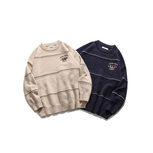 2021 fresh little embroidery hong kong stripes winds sweater man woman autumn and winter college o3a3, White;black
2021 fresh little embroidery hong kong stripes winds sweater man woman autumn and winter college o3a3, White;black