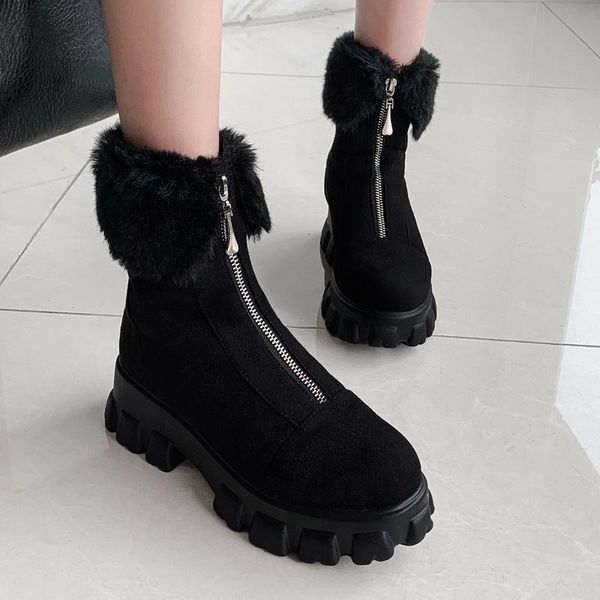 aiweiyi flock ankle boots for woman black yellow round toe thick buttom platform shoes thick fur warm winter martin snow boots
aiweiyi flock ankle boots for woman black yellow round toe thick buttom platform shoes thick fur warm winter martin snow boots