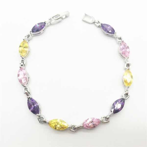 multicolor color zircon stone bracelets 10kt white gold filled women lady's fashion jewelry selling, Black
multicolor color zircon stone bracelets 10kt white gold filled women lady's fashion jewelry selling, Black