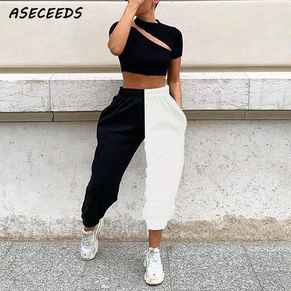 fashion patchwork joggers women sweatpants streetwear cotton high waist pants korean trousers womens hip hop sweat pants t200516, Black;white
fashion patchwork joggers women sweatpants streetwear cotton high waist pants korean trousers womens hip hop sweat pants t200516, Black;white