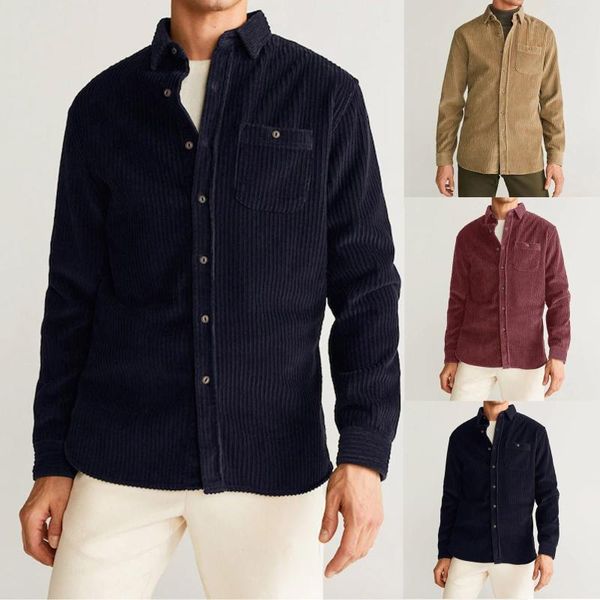 2021 winter warm jacket men's new corduroy solid color casual button loose long-sleeved pocket shirt casual jacket outerwear, White;black
2021 winter warm jacket men's new corduroy solid color casual button loose long-sleeved pocket shirt casual jacket outerwear, White;black
