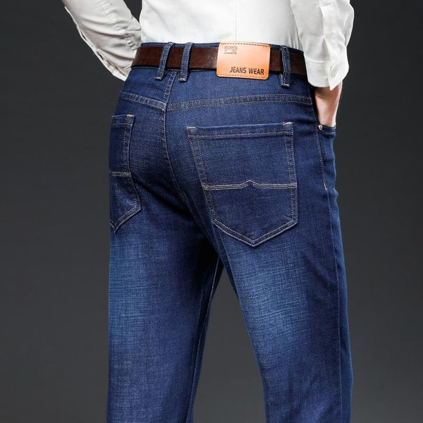business casual mens slim jeans straight stretch blue full length denim trousers fit hommes cowboys plus size,1117
business casual mens slim jeans straight stretch blue full length denim trousers fit hommes cowboys plus size,1117