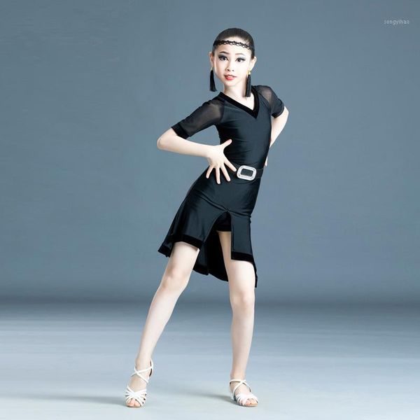 new girls latin dance dress suit children summer short sleeve v-neck latin dance costumes ballroom competition dresses1, Black;red
new girls latin dance dress suit children summer short sleeve v-neck latin dance costumes ballroom competition dresses1, Black;red