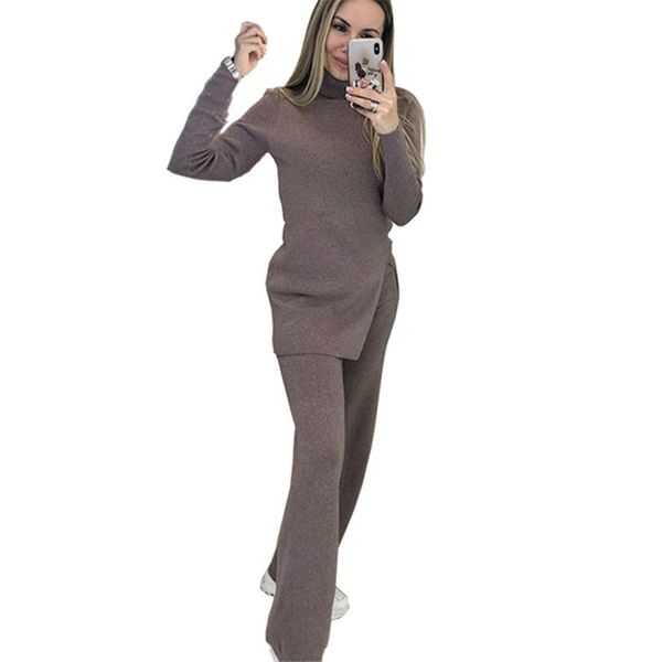taovk autumn winter women knitting suits tureleneck pullover sweater elastic waist pant two piece set y200110, White
taovk autumn winter women knitting suits tureleneck pullover sweater elastic waist pant two piece set y200110, White