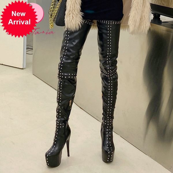 2021 the new size 30-48 ladies rivet on knee heels high thigh female boots woman's shoes qrtz, Black
2021 the new size 30-48 ladies rivet on knee heels high thigh female boots woman's shoes qrtz, Black
