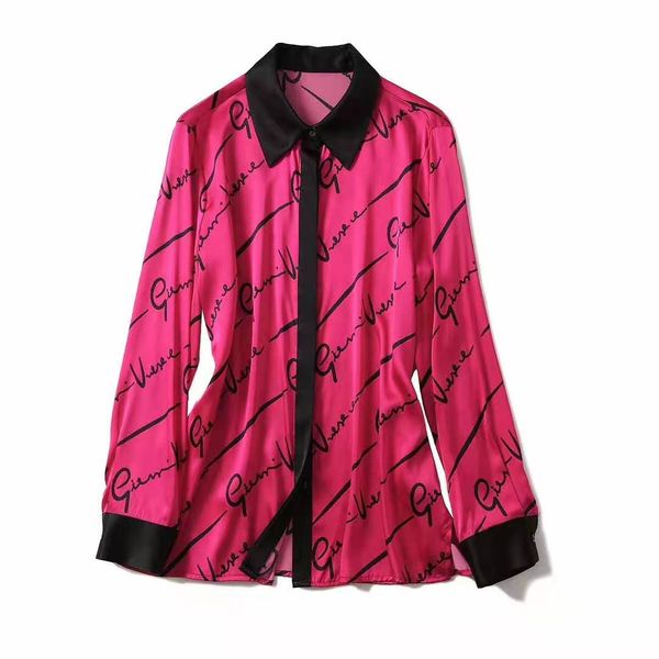 european and american women's clothing 2021 the new spring long - sleeved lapel print single - breasted silk shirt, White
european and american women's clothing 2021 the new spring long - sleeved lapel print single - breasted silk shirt, White