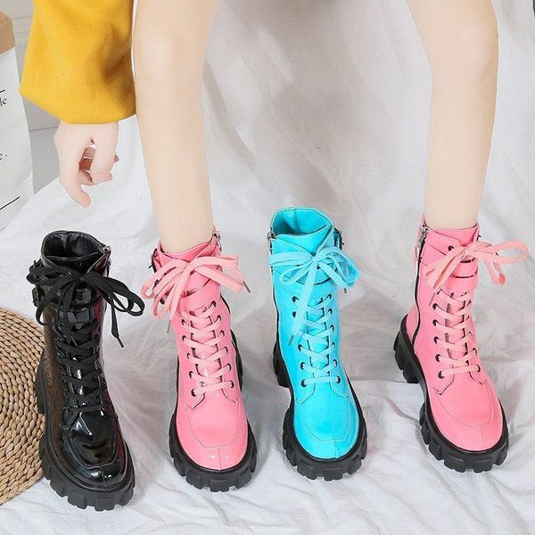 lace up boots women new 2020 brand women's shoes platform round toe leather booties flat heel riding high heel fashion, Black
lace up boots women new 2020 brand women's shoes platform round toe leather booties flat heel riding high heel fashion, Black