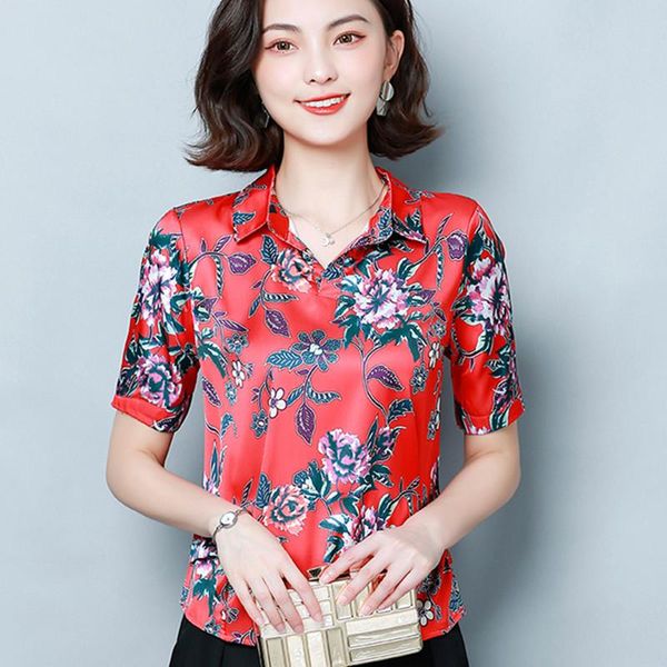 korean silk blouse women summer woman satin blouses plus size women short sleeve shirts floral blusas floral short, White
korean silk blouse women summer woman satin blouses plus size women short sleeve shirts floral blusas floral short, White