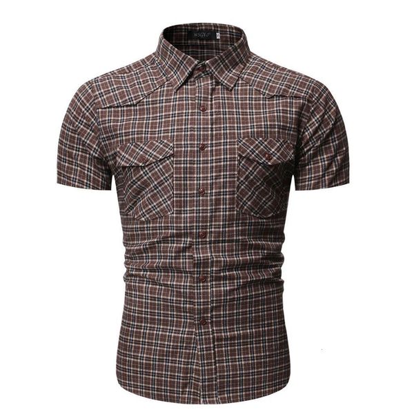 plaid shirt mens summer casual button short sleeve pockets shirt blouse men fashion business shirts camisa masculina para, White;black
plaid shirt mens summer casual button short sleeve pockets shirt blouse men fashion business shirts camisa masculina para, White;black