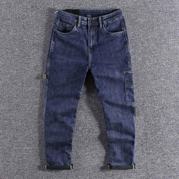 personalized fashion brand multi pocket overalls men's loose straight tube designer handsome fashion jeans youth trouser 03791, Blue
personalized fashion brand multi pocket overalls men's loose straight tube designer handsome fashion jeans youth trouser 03791, Blue