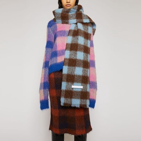 new brand ac plaid winter scarf women autumn knitted cashmere pashimina shawls female soft warm large hijab ladies black 201119, Blue;gray
new brand ac plaid winter scarf women autumn knitted cashmere pashimina shawls female soft warm large hijab ladies black 201119, Blue;gray