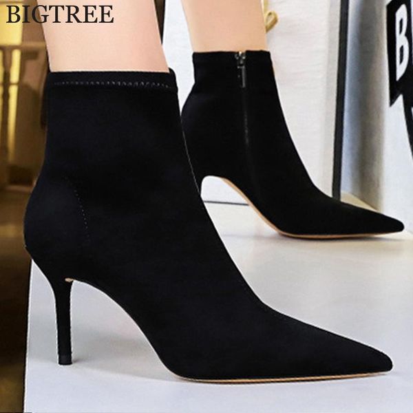 boots woman shoes autumn winter fashion simple women pointed toe stiletto slim booties suede ankle botas mujer y915, Black
boots woman shoes autumn winter fashion simple women pointed toe stiletto slim booties suede ankle botas mujer y915, Black