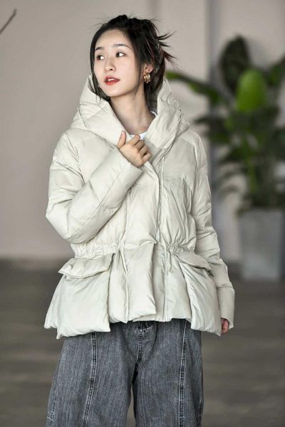 autumn and winter new style retro literature and art white duck down warm waisted hooded down jacket fashion girl winter, Black
autumn and winter new style retro literature and art white duck down warm waisted hooded down jacket fashion girl winter, Black